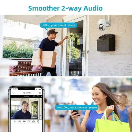 8MP 4K PTZ Camera AI Auto Tracking Color Night Vision Outdoor WiFi IP Cam - stepyours.com