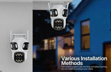 WONSDAR Three Lens Three Screen IP Camera - AI Auto Tracking For Total Security - stepyours.com