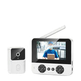 4.3 "Upgraded two-way wake-up infrared night vision video doorbell can be installed with indoor and outdoor electronic doorbells by stepyours.com