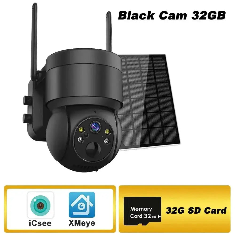 Solar Wireless Security Camera With Color Night Vision