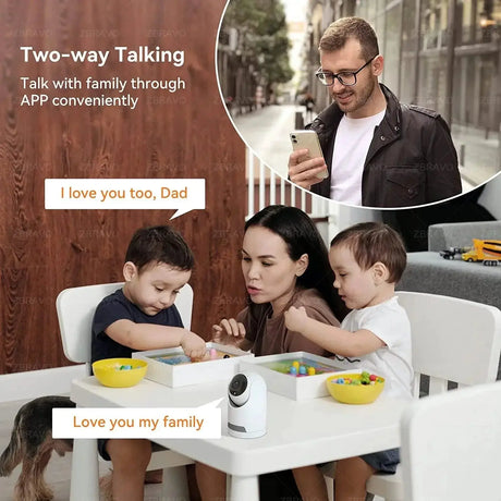 HD Wifi Security Camera With Auto Tracking For Baby Monitor