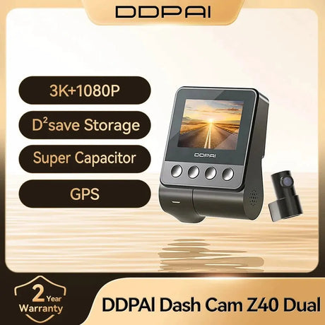 DDPAI Z40 Dash Cam Sony IMX335 1944P HD Video GPS WiFi 360 Rotation - stepyours.com