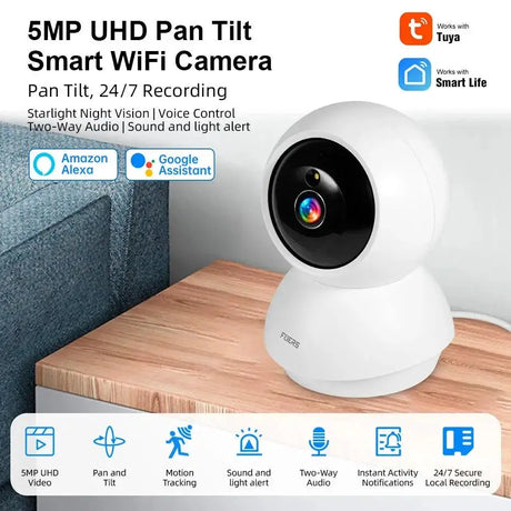 Fuers 4K 8MP Indoor IP Camera WiFi With Auto Tracking - Tuya App Compatible - stepyours.com