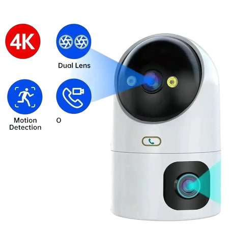 4K Auto Tracking PTZ Security Camera With Dual Lens