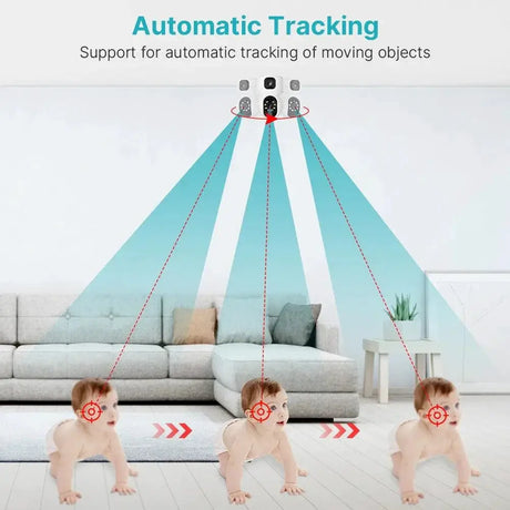 2K 4MP WiFi PTZ Security Camera With AI Tracking Features