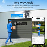 Solar Powered Outdoor Security Cam AI Tracking Night Vision