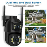 8MP 4K PTZ WiFi Camera With Dual Lens For Outdoor AI Human Detection - stepyours.com