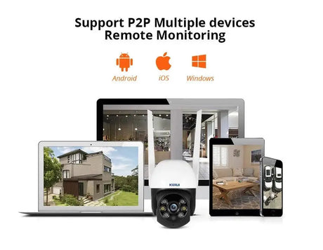 KERUI Outdoor PTZ WiFi Security Camera - 8MP UHD Tuya AI Detection Hooks - stepyours.com