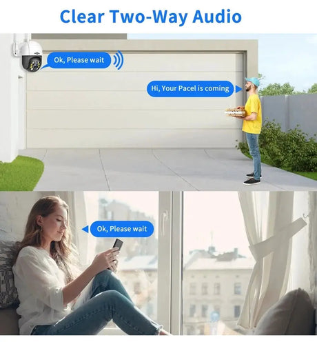 Hiseeu 4K 8MP Smart Wifi PTZ Camera With 5x Zoom AI Human Detection ONVIF - stepyours.com