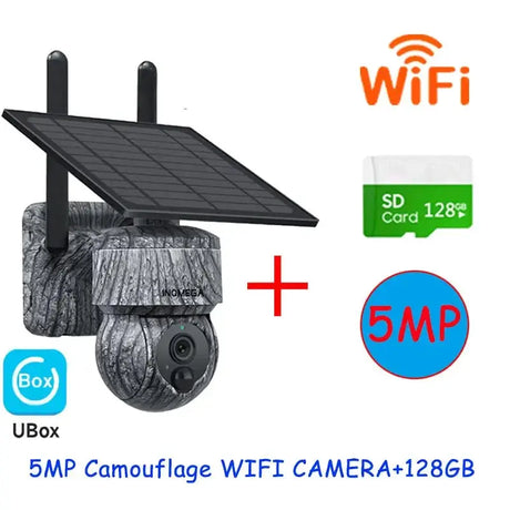INQMEGA Solar PTZ Camera 5MP 4MP Wireless 4G SIM Outdoor Use