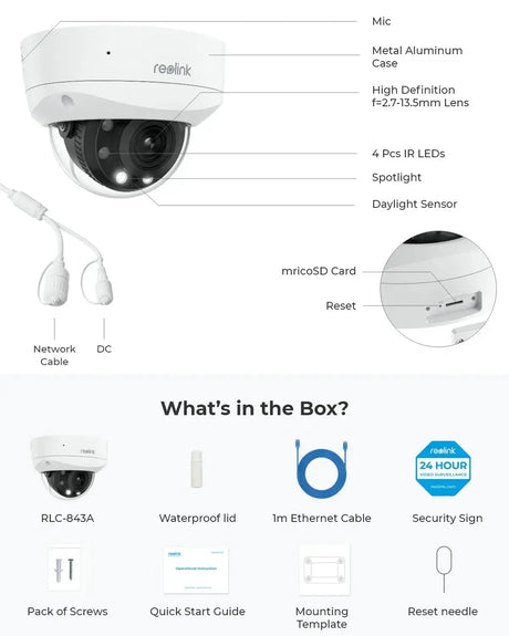 Reolink 8CH 4K Security Camera System 8MP IP Cameras Kit Pro