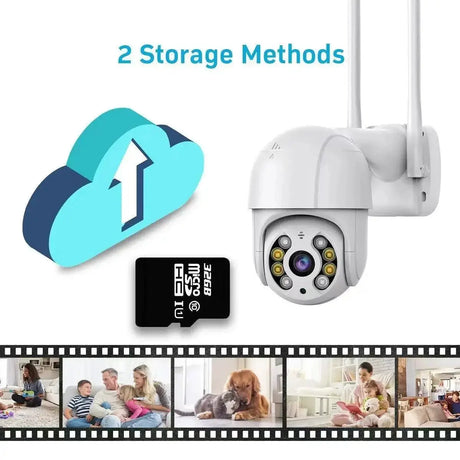 8MP 4K PTZ Camera AI Auto Tracking Color Night Vision Outdoor WiFi IP Cam - stepyours.com