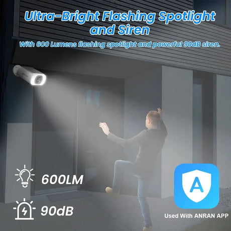 ANRAN Wireless Battery Solar Security Camera Floodlight Color Night Vision by stepyours.com