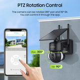 SHIWOJIA Mini Solar Camera 4G Wifi PTZ 3MP 4X Zoom - ESCAPION