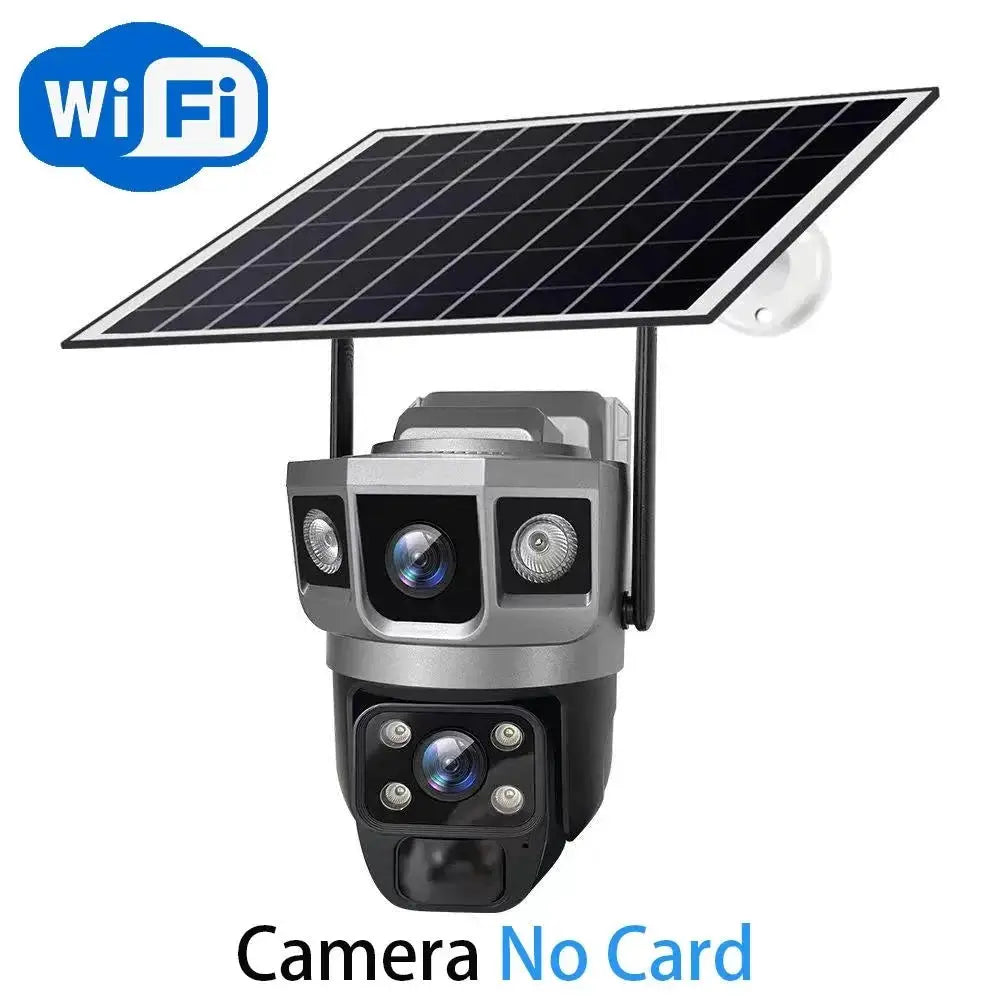 Solar Powered Dual Lens WiFi CCTV Camera With 12MP 10X Zoom PTZ IP66 Outdoor - stepyours.com