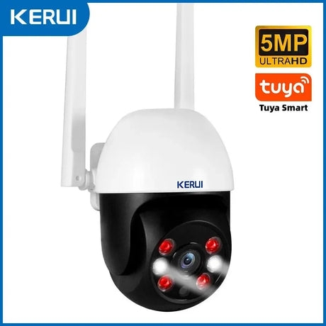 KERUI Outdoor PTZ WiFi Security Camera - 8MP UHD Tuya AI Detection Hooks - stepyours.com