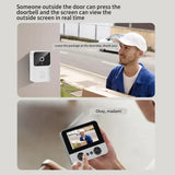 4.3 "Upgraded two-way wake-up infrared night vision video doorbell can be installed with indoor and outdoor electronic doorbells by stepyours.com