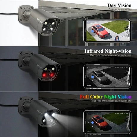 Techage AI PoE 4K Outdoor Security Camera With Two Way Audio For NVR - stepyours.com