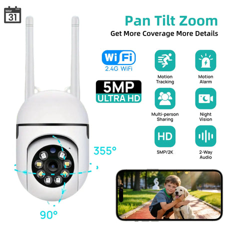 Tuya 4MP Indoor WiFi Camera Two Way Audio and Motion Alerts Plus - stepyours.com