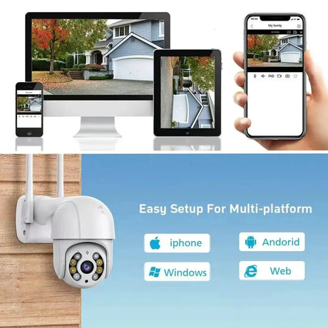 8MP 4K PTZ Camera AI Auto Tracking Color Night Vision Outdoor WiFi IP Cam - stepyours.com