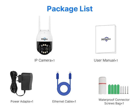 Hiseeu 4K 8MP PTZ WiFi IP Camera With 8X Zoom Night Vision And Smart Detection - stepyours.com