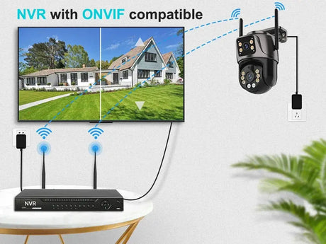 4K 8MP HD WiFi PTZ Camera Outdoor Dual Lens AI Tracking - ESCAPION