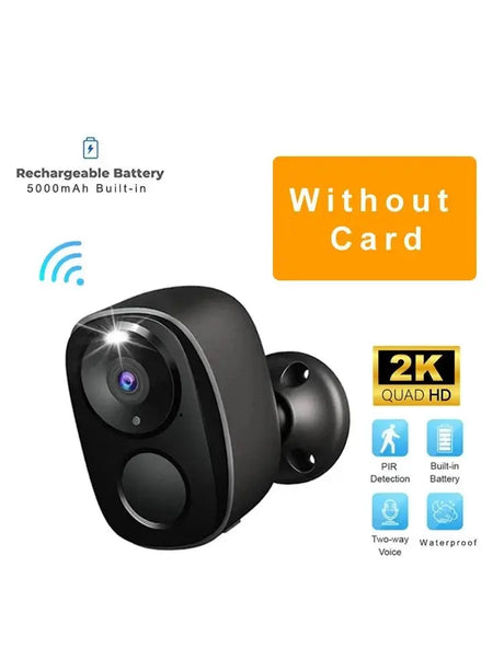 HEIYOUCAM WiFi Outdoor Security Camera 2K Battery AI Color Night Vision Hooks - stepyours.com
