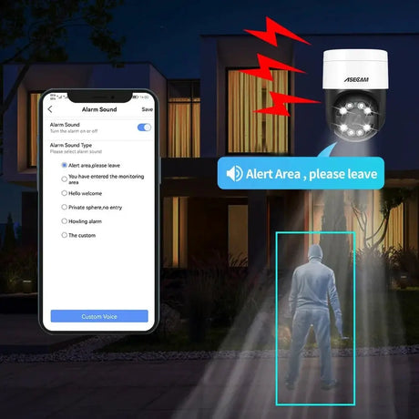 ASECAM 8MP 4K PTZ IP Camera Outdoor - AI Face Detection PoE Security Camera - stepyours.com