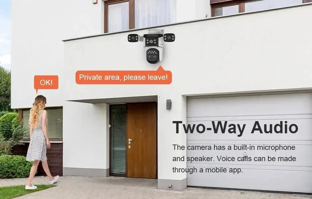 LS VISION 20MP Outdoor WiFi Security Camera With 4 Lenses 10X Zoom Auto Tracking - stepyours.com