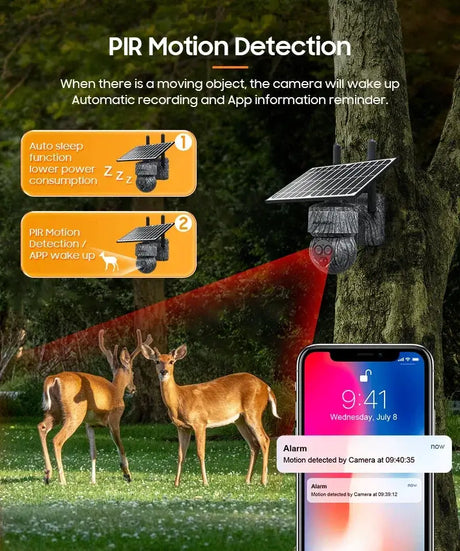 INQMEGA 8MP 4G SIM Card WiFi Solar Camera Outdoor Security