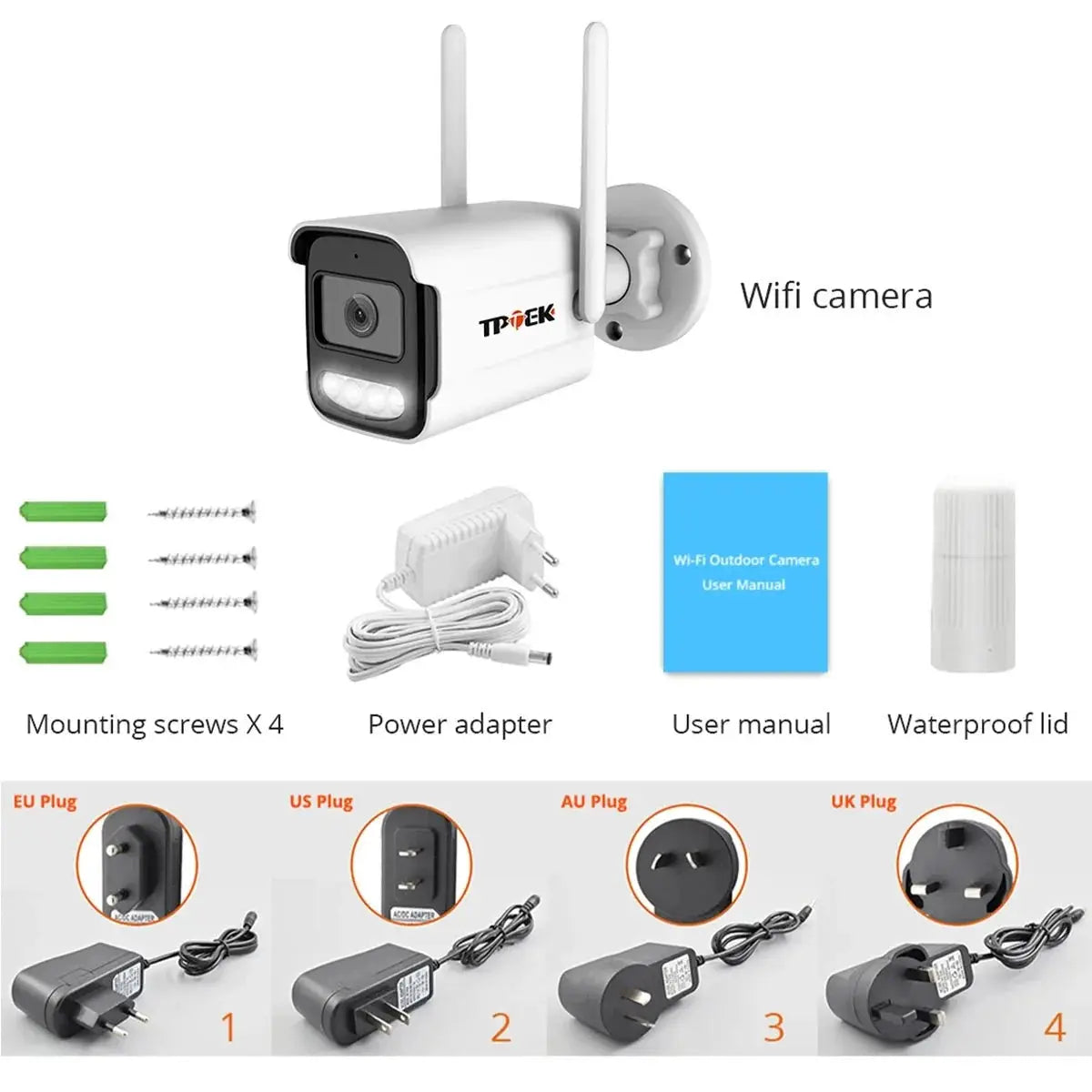 4K 8MP Outdoor WiFi Security Camera - Waterproof Bullet With Night Vision - stepyours.com