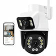 Advanced Dual Lens Outdoor Security Camera Dual Screens