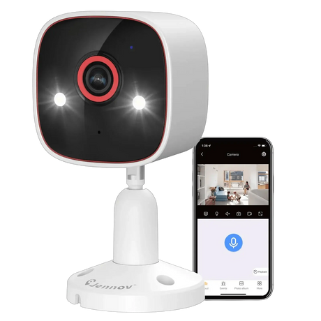 Jennov 2K HD Wireless Security Camera Color Night Vision IP66 Weatherproof - stepyours.com