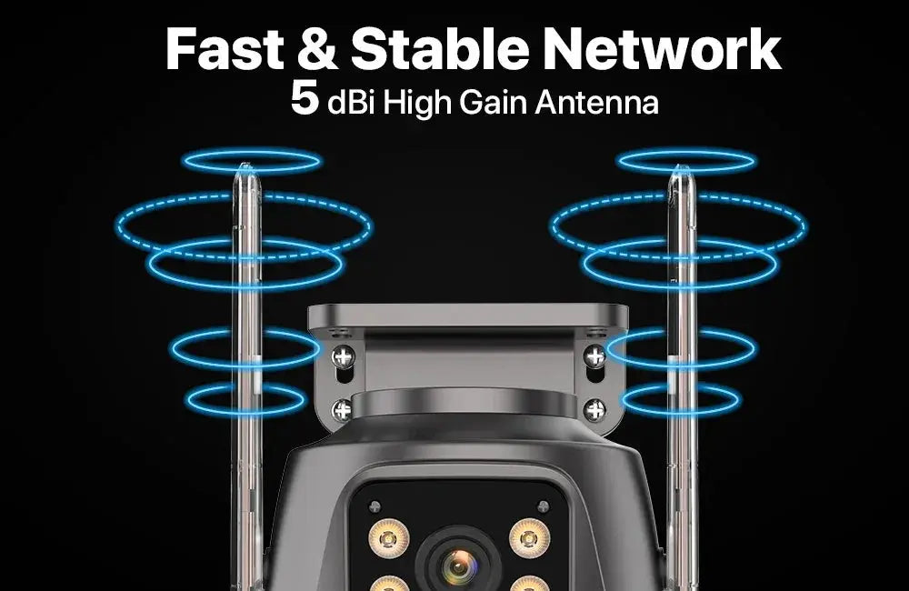 4K 8MP HD WiFi PTZ Camera Outdoor Dual Lens AI Tracking - ESCAPION