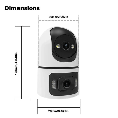Moes Tuya WiFi 4MP Dual Lens Indoor Cam With Night Vision Motion Two Way Audio - stepyours.com