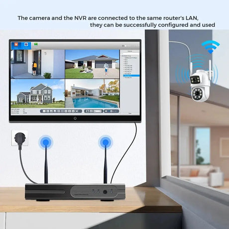 BESDER O-Kam Pro - Dual Screen 4K Outdoor PTZ WiFi Camera With Human Detection by stepyours.com