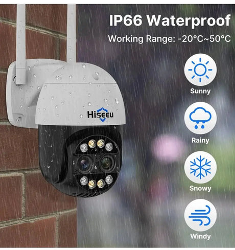 Hiseeu 4K 8MP PTZ WiFi IP Camera With 8X Zoom Night Vision And Smart Detection - stepyours.com