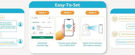 Blurams 2K Indoor Camera - 360 Pet And Elder Surveillance With OneTouch Call - stepyours.com