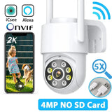 Hooked On 8MP 4K WiFi PTZ Camera Dual Lens Outdoor Security ICSEE App - stepyours.com