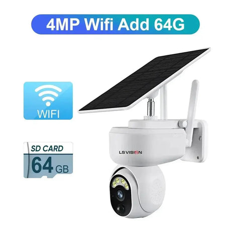 Solar Wireless Security Camera Weatherproof Motion Detection