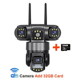 V380 Pro WiFi IP Camera Outdoor 12MP 6K Triple Lens Night Vision - Weatherproof by stepyours.com