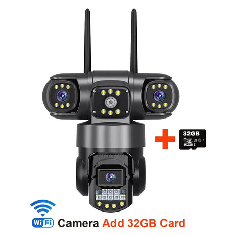 V380 Pro WiFi IP Camera Outdoor 12MP 6K Triple Lens Night Vision - Weatherproof by stepyours.com