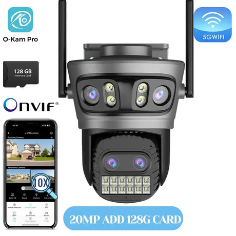 20MP Outdoors WiFi PTZ Security Camera - AI Human Detection and 10X Zoom Hooks by stepyours.com
