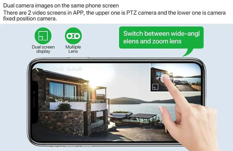 Tuya 8MP Dual Lens WiFi IP Camera - Color Night Vision With Auto Tracking - stepyours.com