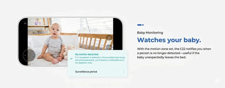IMILAB C22 Indoor Baby Monitor AI Detection 360 PTZ Night Vision Xiaomi Home App - stepyours.com