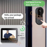 Wireless Wifi Doorbell Camera 1080P Video Intercom Doorbell Waterproof 4.3in IPS Screen Home Security Door Bell IR Night Vision by stepyours.com
