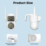 BESDER 8MP WiFi PTZ Outdoor Camera - With AI Human Detection Dual Screens - stepyours.com