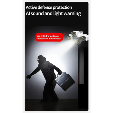 Tuya Smart 15MP 3 Lens AI Outdoor CCTV With Auto Tracking And WiFi Alarm - stepyours.com