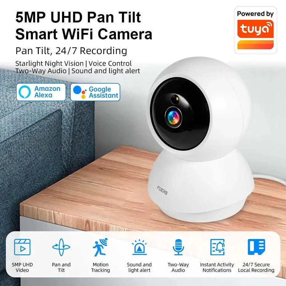 Fuers 4K 8MP Indoor IP Camera WiFi With Auto Tracking - Tuya App Compatible - stepyours.com