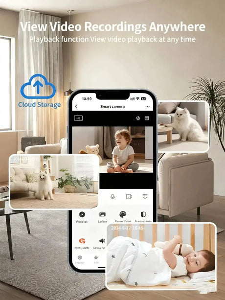 WIFI Tuya Indoor 5MP Camera - 360 Degree PTZ With 4x Zoom And Two Way Audio - stepyours.com